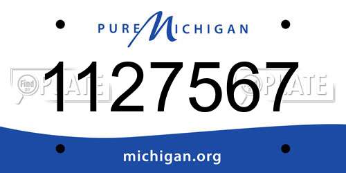1127567 Michigan License Plate