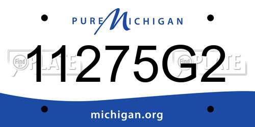 11275G2 Michigan License Plate