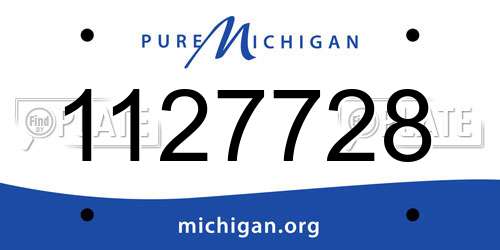 1127728 Michigan License Plate