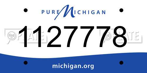1127778 Michigan License Plate