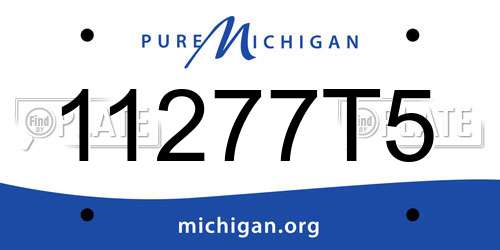 11277T5 Michigan License Plate