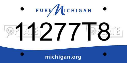 11277T8 Michigan License Plate