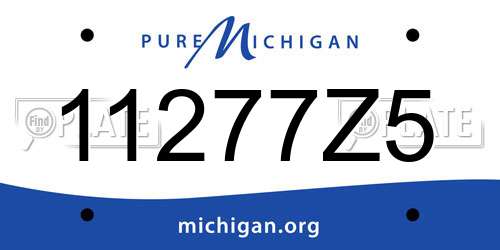 11277Z5 Michigan License Plate