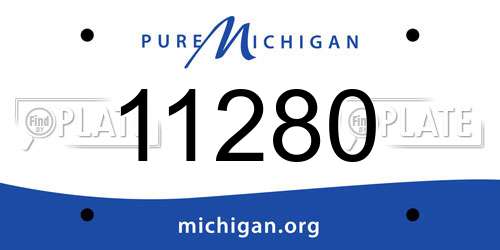 11280 Michigan License Plate