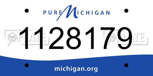 1128179 Michigan License Plate