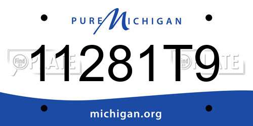 11281T9 Michigan License Plate