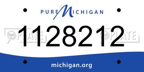 1128212 Michigan License Plate
