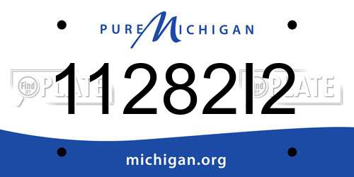 11282I2 Michigan License Plate