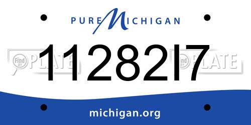 11282I7 Michigan License Plate
