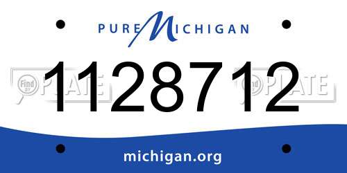 1128712 Michigan License Plate