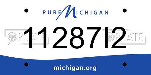 11287I2 Michigan License Plate
