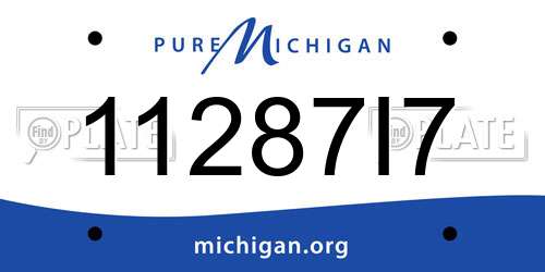 11287I7 Michigan License Plate