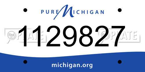1129827 Michigan License Plate