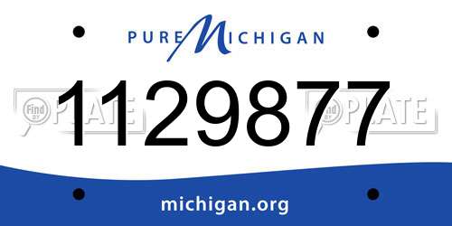 1129877 Michigan License Plate
