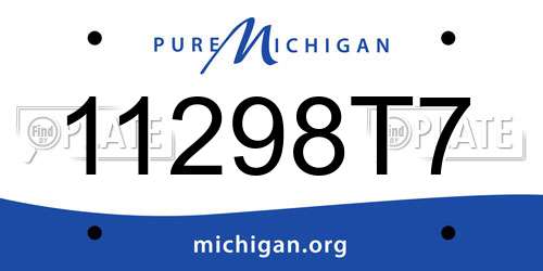 11298T7 Michigan License Plate