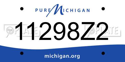 11298Z2 Michigan License Plate