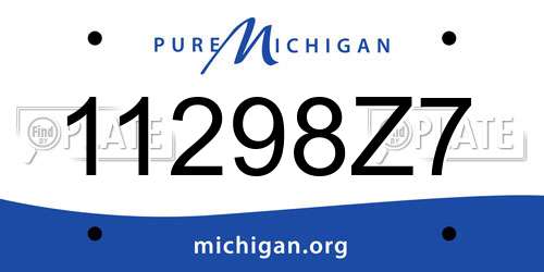 11298Z7 Michigan License Plate