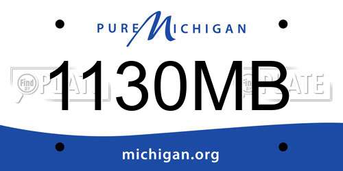 1130MB Michigan License Plate