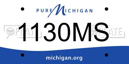 1130MS Michigan License Plate