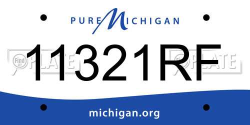 11321RF Michigan License Plate