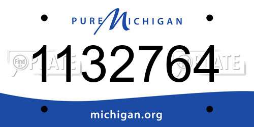 1132764 Michigan License Plate