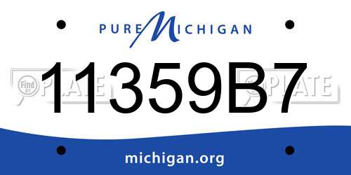 11359B7 Michigan License Plate