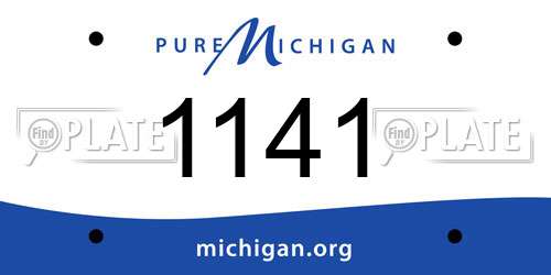 1141 Michigan License Plate