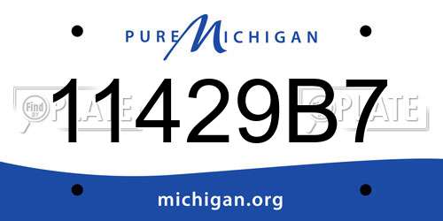 11429B7 Michigan License Plate