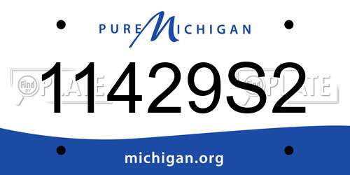 11429S2 Michigan License Plate