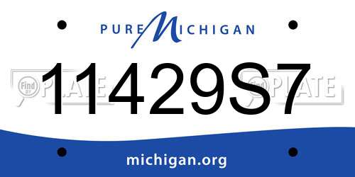 11429S7 Michigan License Plate