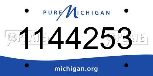 1144253 Michigan License Plate