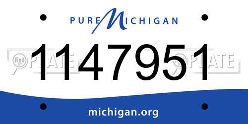1147951 Michigan License Plate