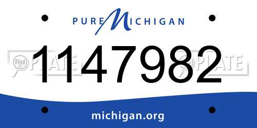 1147982 Michigan License Plate