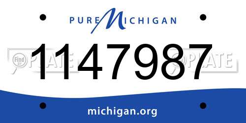 1147987 Michigan License Plate