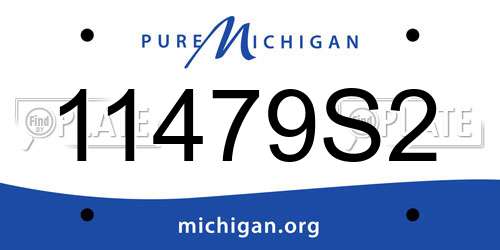 11479S2 Michigan License Plate