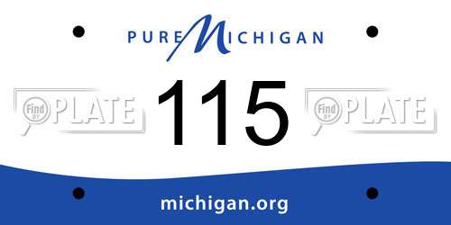 115 Michigan License Plate