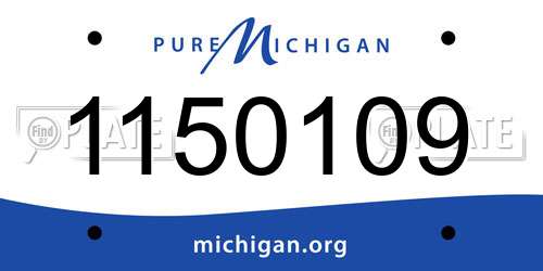 1150109 Michigan License Plate