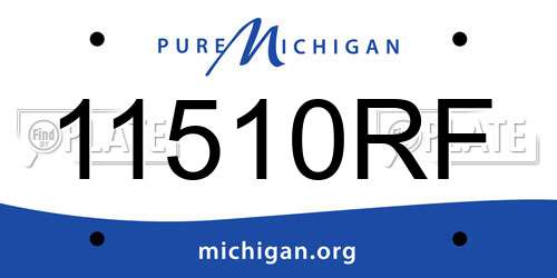 11510RF Michigan License Plate