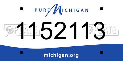 1152113 Michigan License Plate