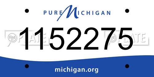 1152275 Michigan License Plate