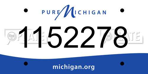 1152278 Michigan License Plate