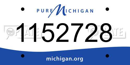 1152728 Michigan License Plate