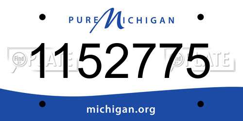 1152775 Michigan License Plate