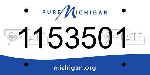 1153501 Michigan License Plate