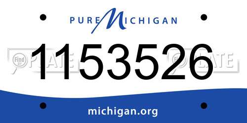 1153526 Michigan License Plate