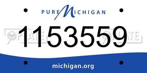 1153559 Michigan License Plate