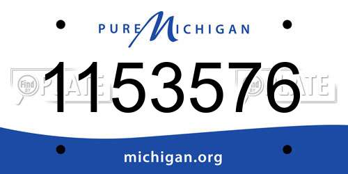 1153576 Michigan License Plate
