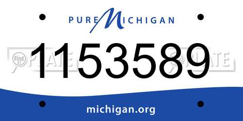 1153589 Michigan License Plate