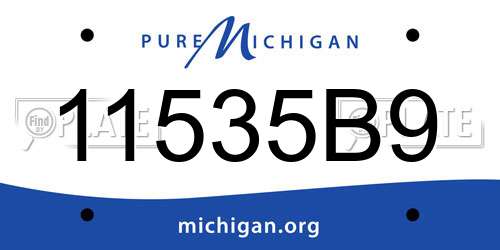 11535B9 Michigan License Plate