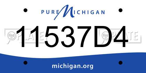 11537D4 Michigan License Plate